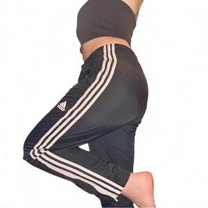 Y2K Adidas Classic Black & White Striped Track Pants